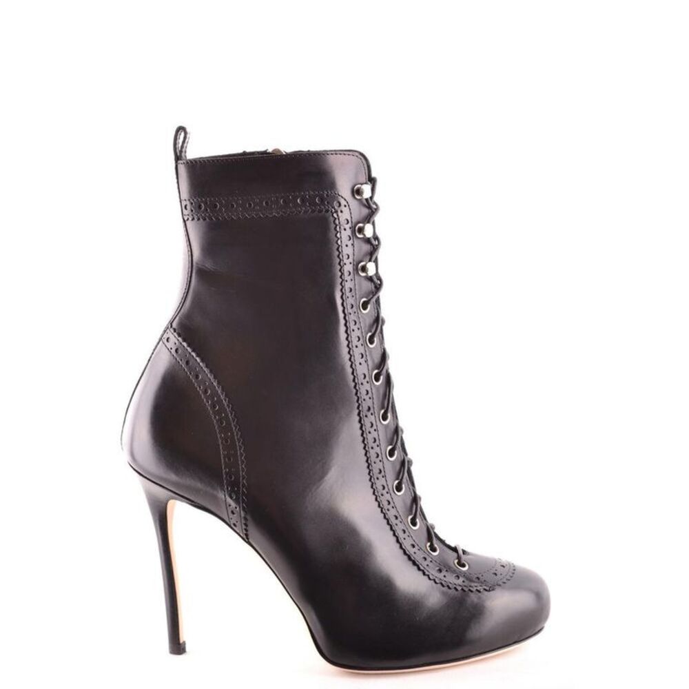 Dsquared2 LaceUp Heeled Brogue Boots Women black